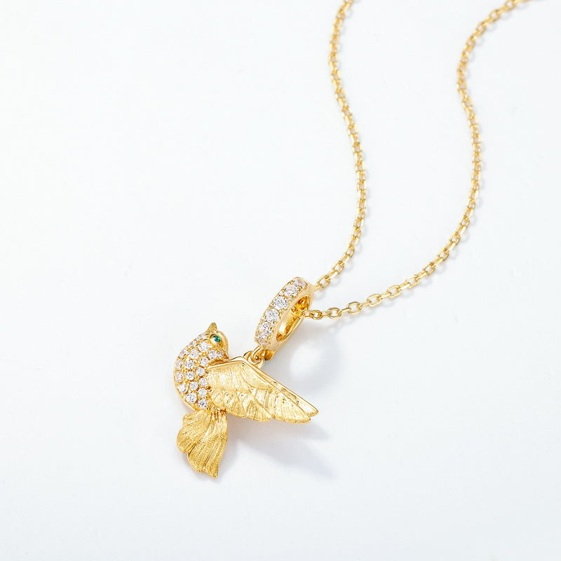 Additional view 4 of the VYLOREN Brushed Magpie Pendant Necklace