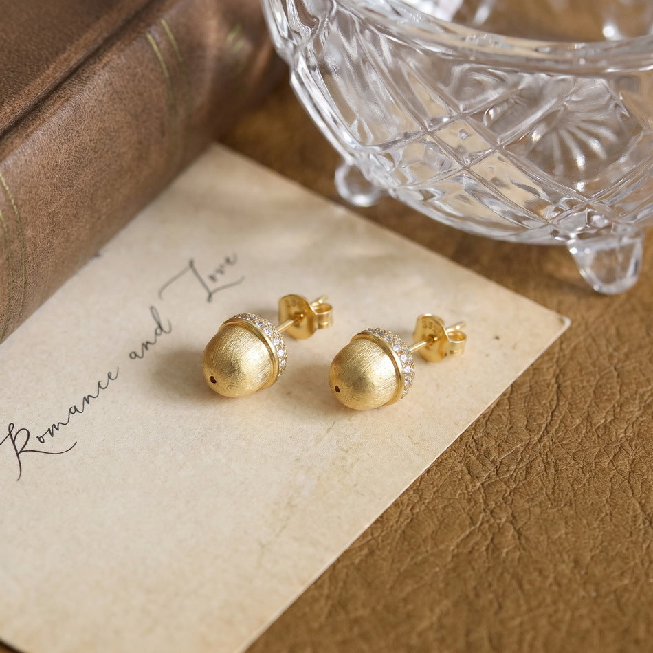 Additional view 7 of the Brushed Pinecone Drop Earrings
