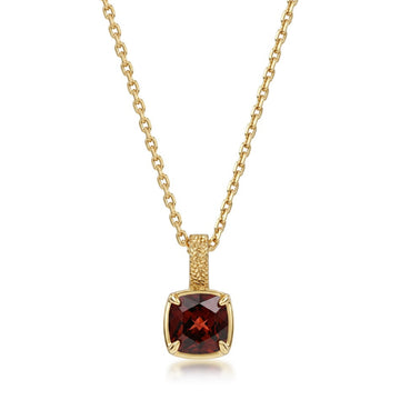 Natural red garnet (pendant, chain not included)