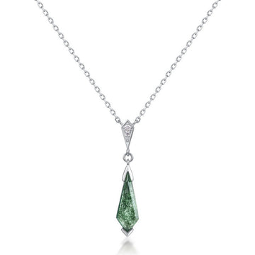 Thick silver platinum (green moss)