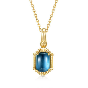Natural London Blue Topaz (pendant, chain not included)