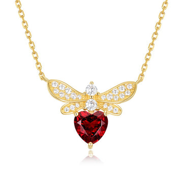 Necklace NL024829 (natural garnet)