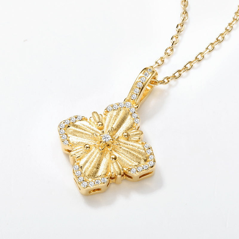 Additional view 3 of the VYLOREN Four-Leaf Clover Pendant Necklace