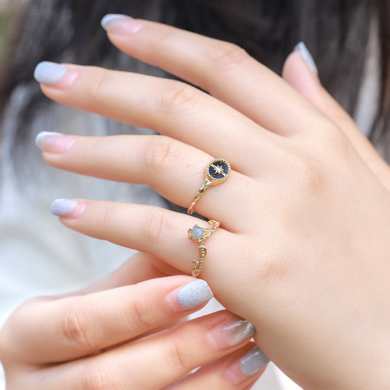 Additional view 6 of the VYLOREN V-Shaped Crystal Ring