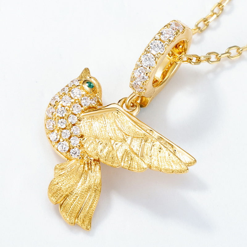 Additional view 3 of the VYLOREN Brushed Magpie Pendant Necklace