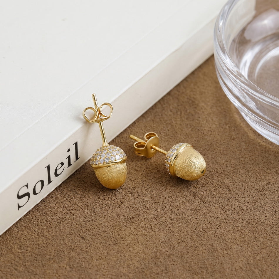 Additional view 10 of the Brushed Pinecone Drop Earrings