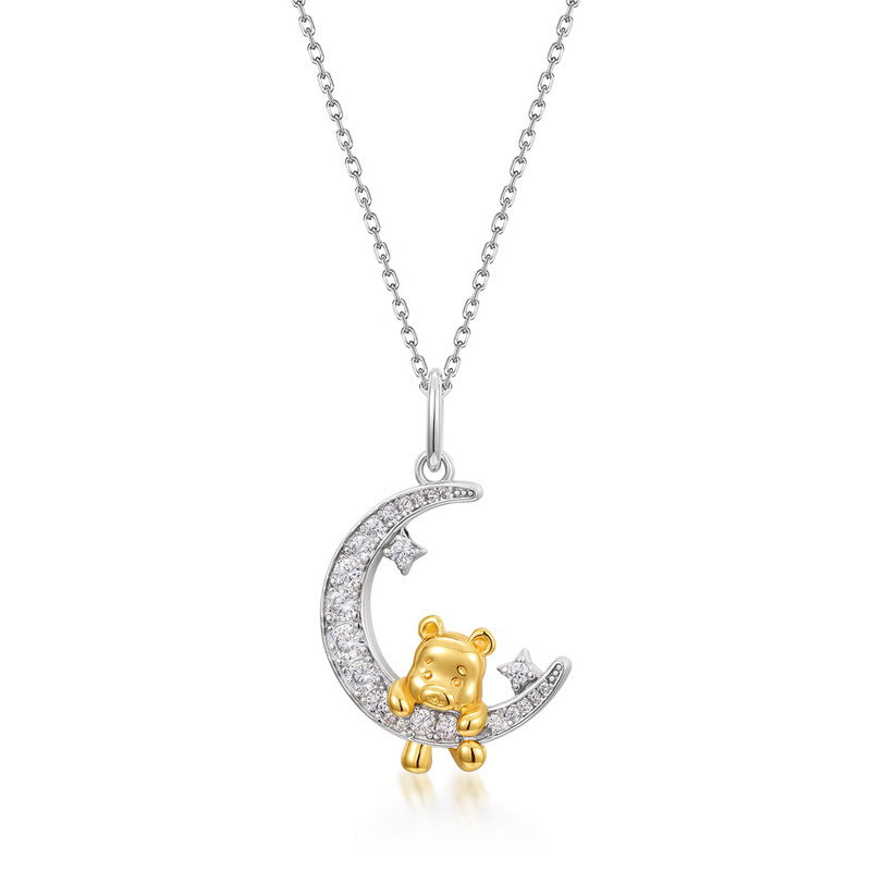 Bear Jewelry Collection in Two-Tone S925 Silver