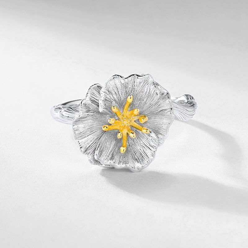 Additional view 4 of the Hibiscus Brushed Open Ring
