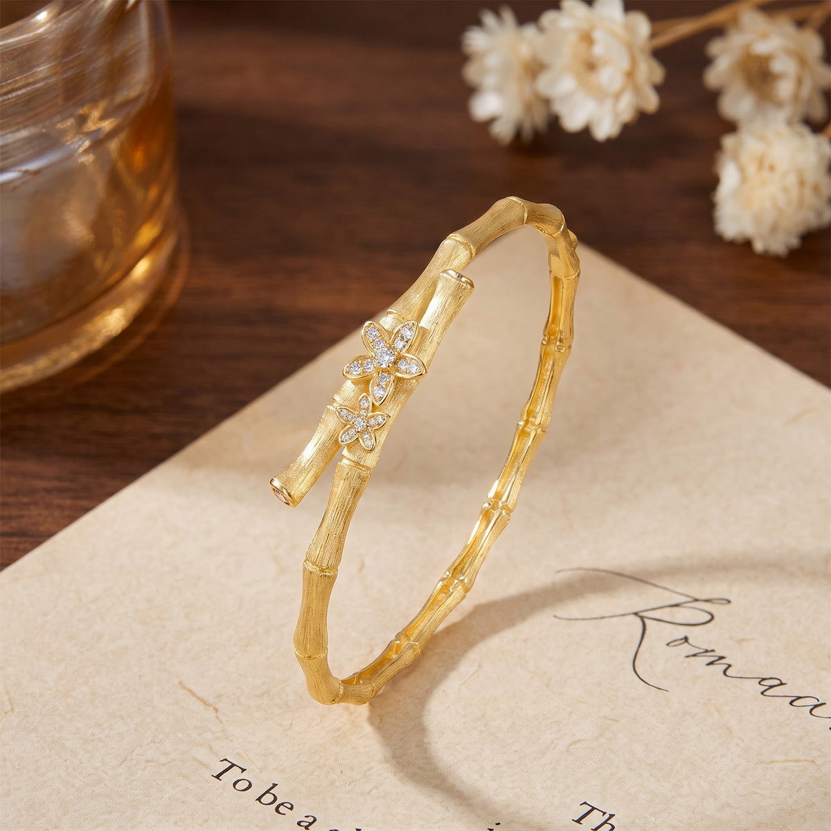 Additional view 2 of the VYLOREN Bamboo Knot Flower Bracelet