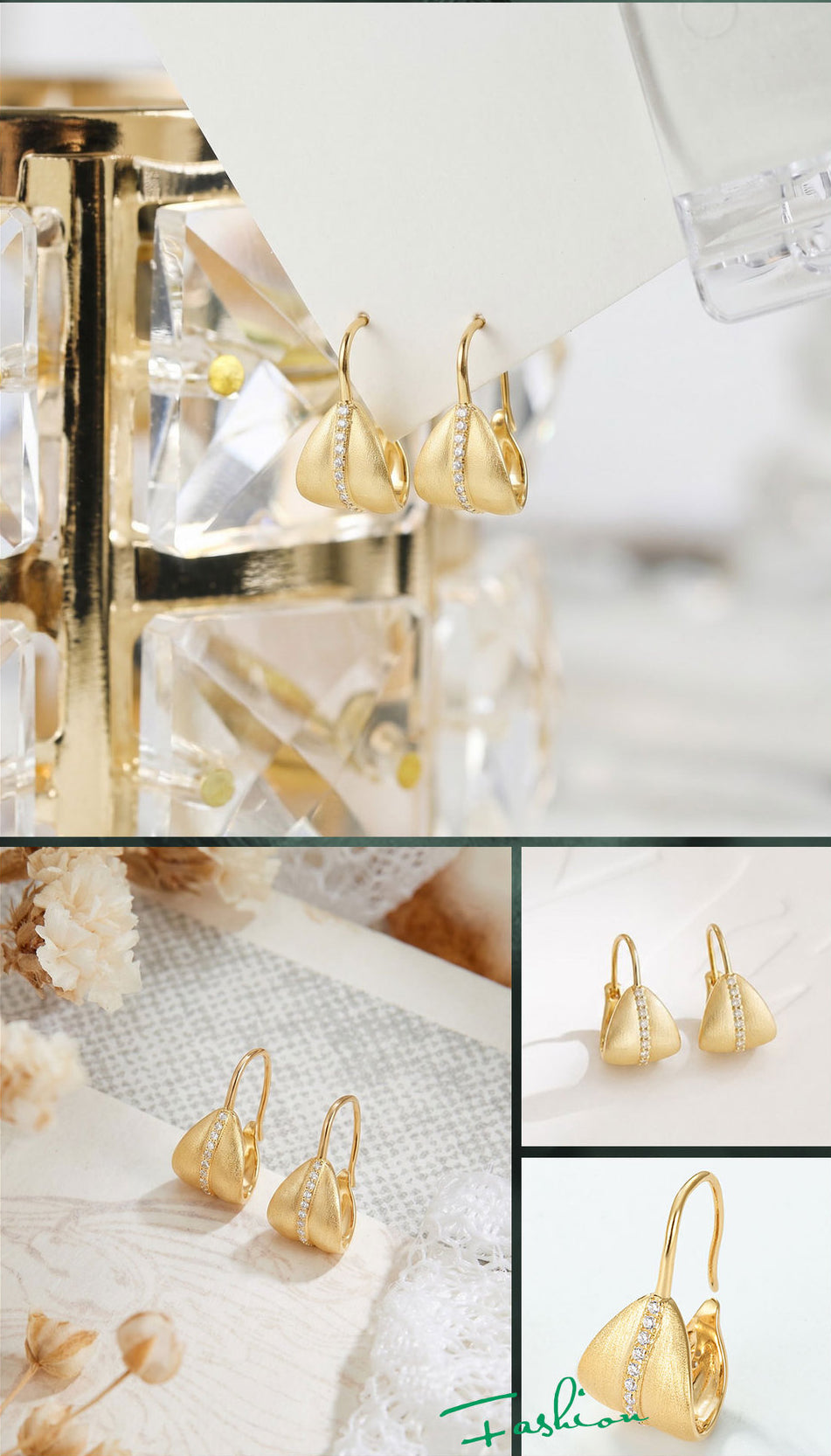 Additional view 9 of the Vintage Sandblasted Drop Earrings