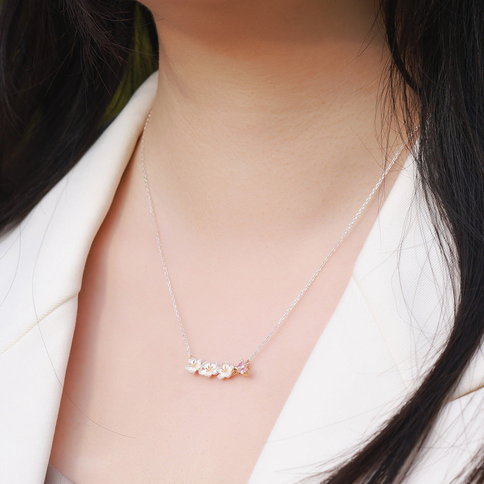 Additional view 2 of the Jasmine Flower Necklace