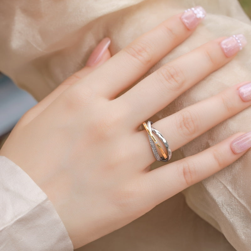 Additional view 2 of the Two-Tone Twisted Ring