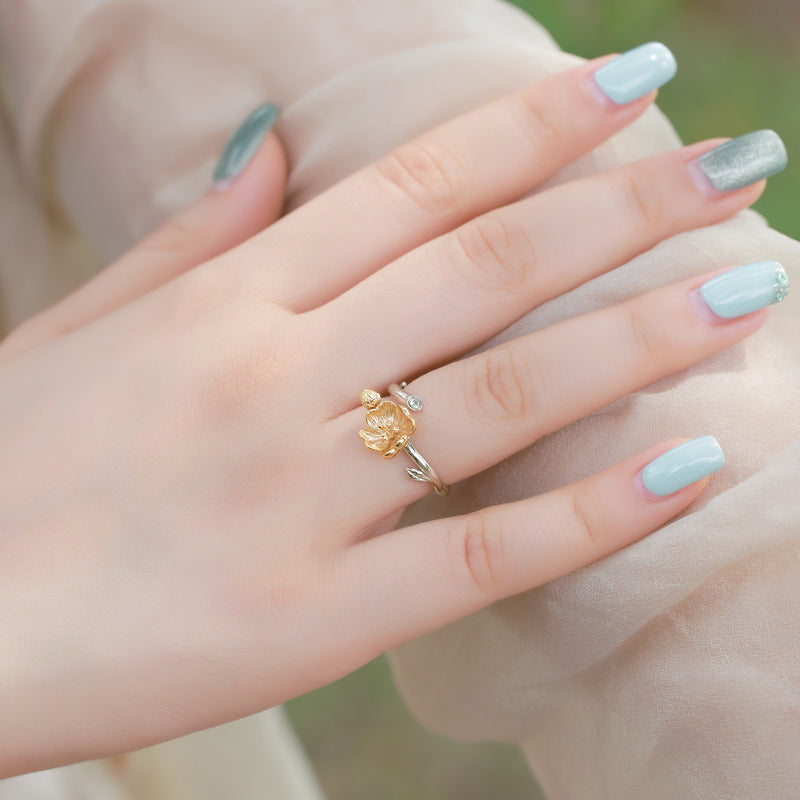 Additional view 4 of the Peach Blossom Brushed Open Ring