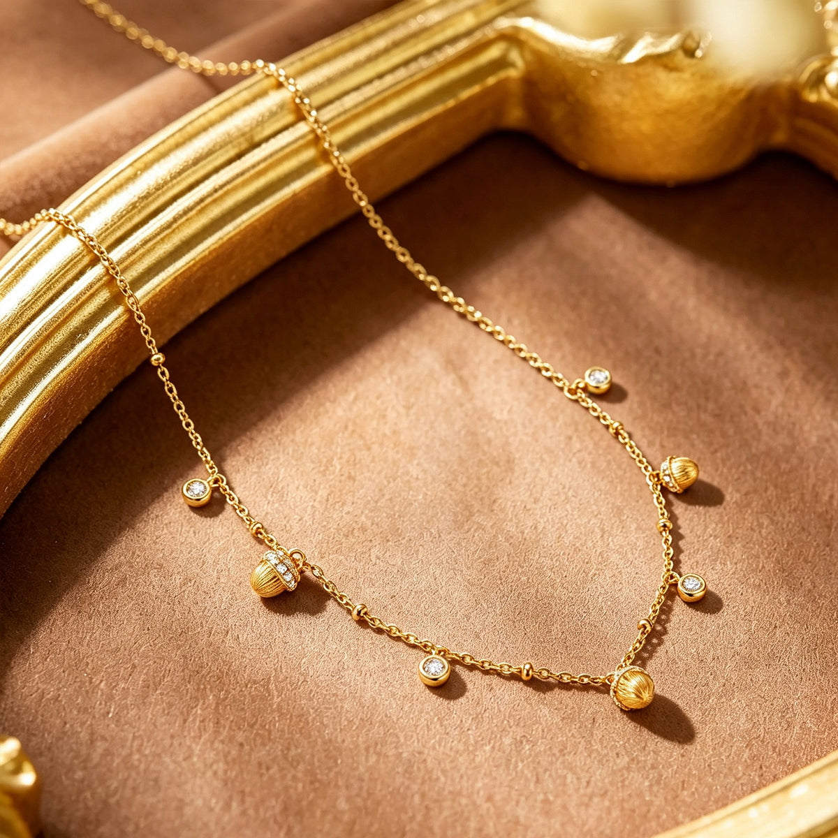 Additional view 5 of the VYLOREN Hazelnut Tassel Jewelry Collection