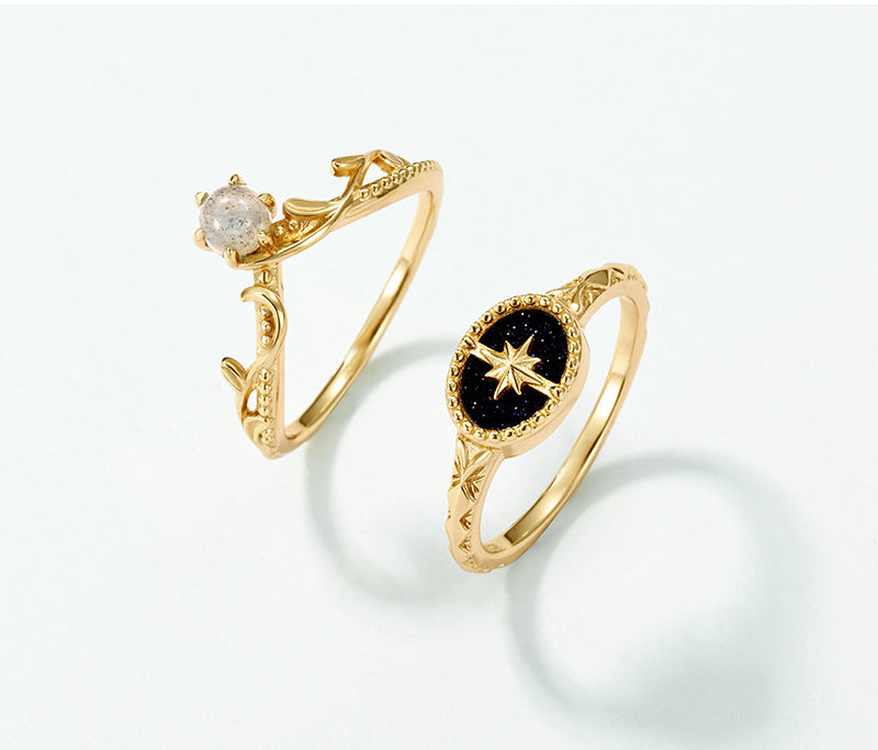Additional view 8 of the VYLOREN V-Shaped Crystal Ring
