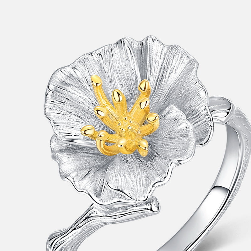 Additional view 5 of the Hibiscus Brushed Open Ring