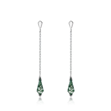 Thick silver platinum (green moss)