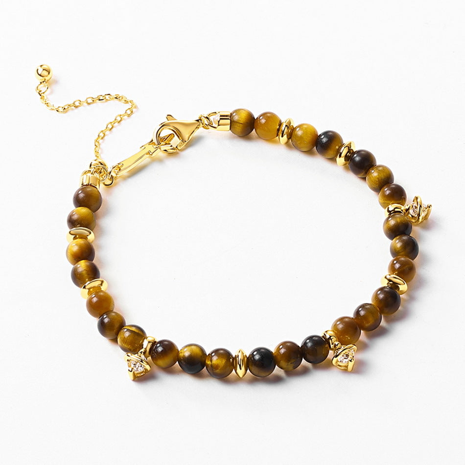 Additional view 5 of the VYLOREN Tiger's Eye Tassel Bracelet