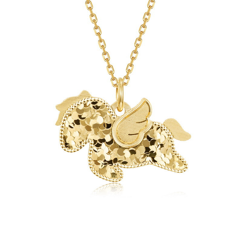 Additional view 5 of the VYLOREN Crushed Ice Unicorn Necklace
