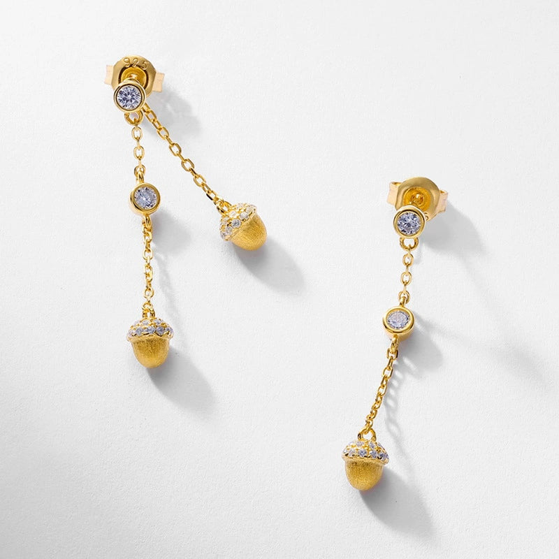 Hazelnut Tassel Jewelry Collection · Gold-Plated S925 Silver