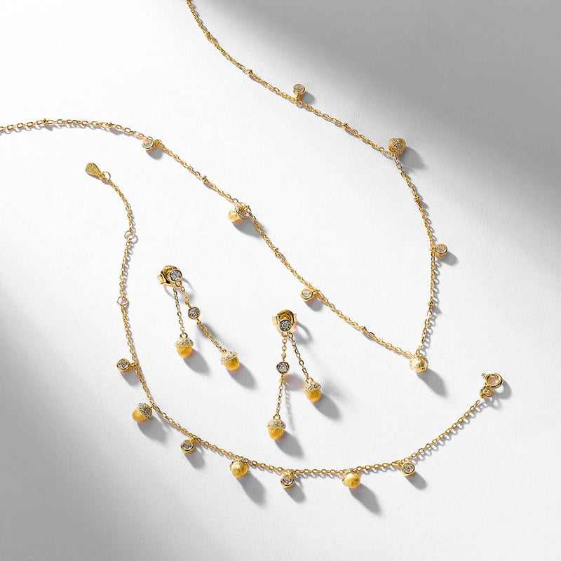 Hazelnut Tassel Jewelry Collection · Gold-Plated S925 Silver
