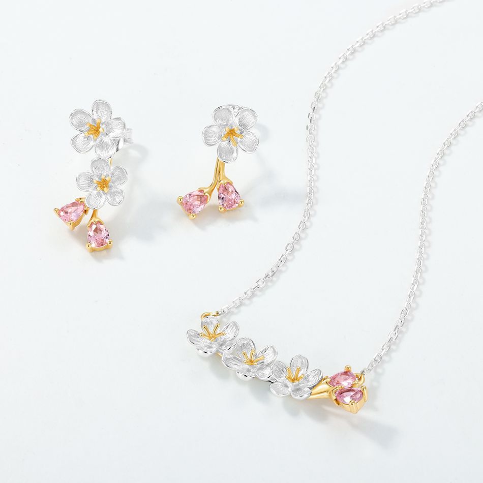 Additional view 4 of the Jasmine Flower Necklace