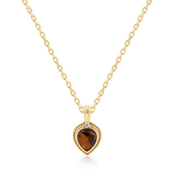 Natural tiger's eye stone (pendant, chain not included)
