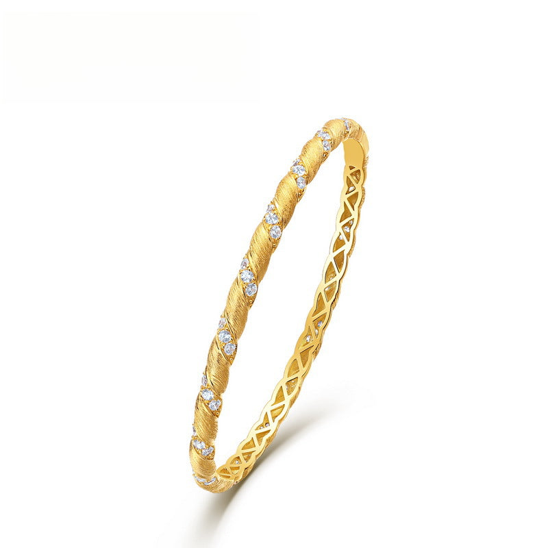 VYLOREN Vintage Braided Bracelet in gold-plated S925 sterling silver