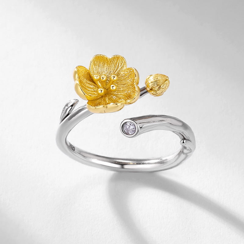 Additional view 3 of the Peach Blossom Brushed Open Ring