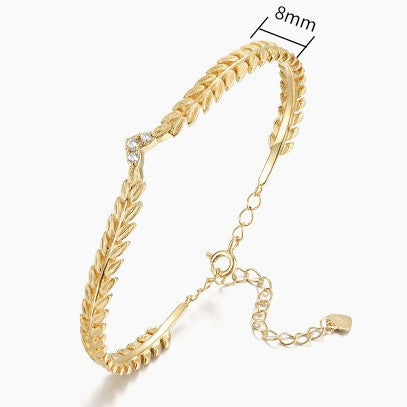 Additional view 4 of the VYLOREN Vintage Olive Branch Bracelet