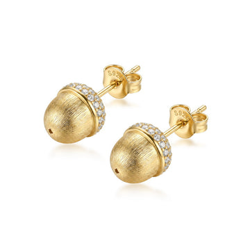 Gold-tone plating with brushed texture
