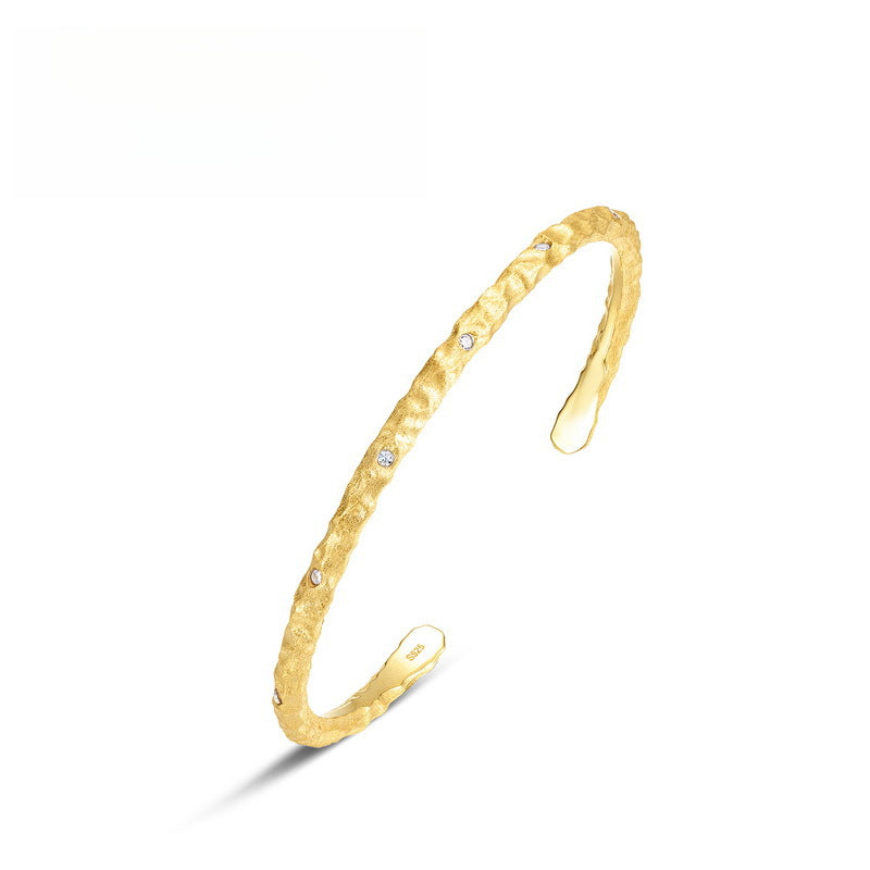 VYLOREN Brushed Starry Sky Bracelet in gold-plated S925 sterling silver