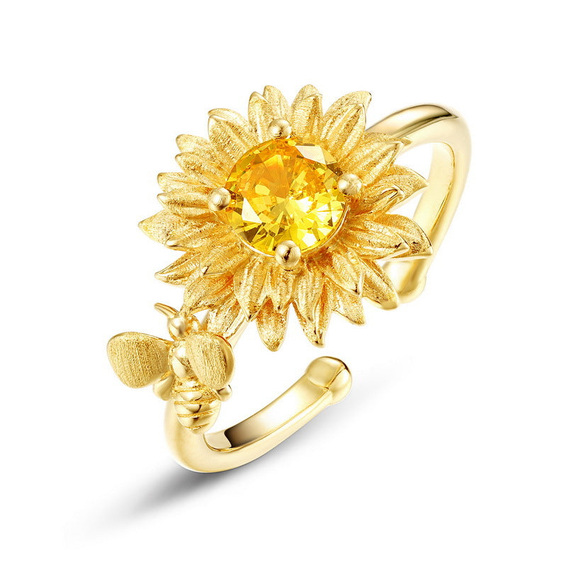 Sunflower Jewelry Collection in Gold-Plated S925 Silver