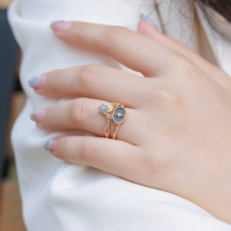 Additional view 7 of the VYLOREN V-Shaped Crystal Ring