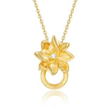 10K gold with plating (pendant only, chain not included)