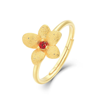10K gold (with natural garnet)