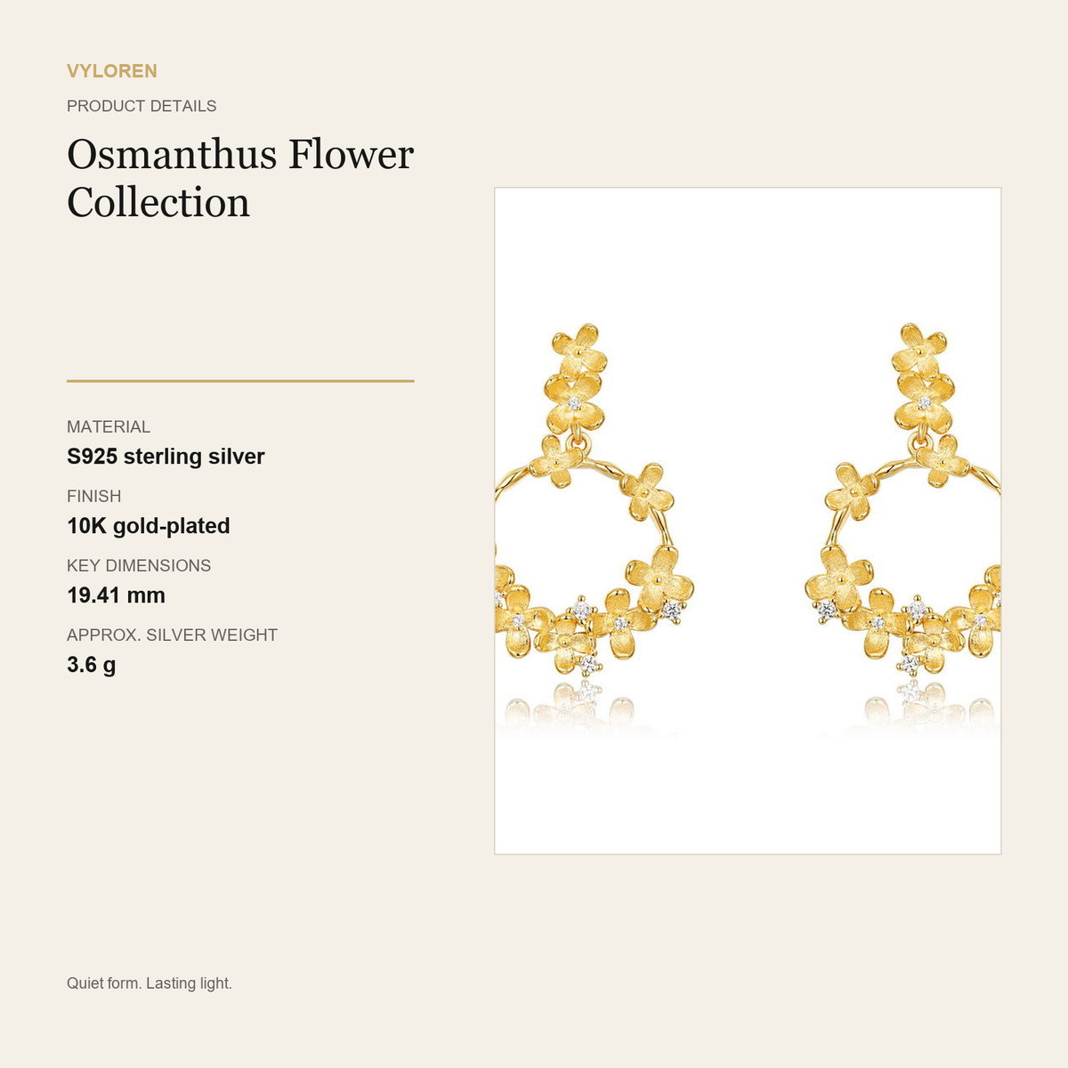 VYLOREN Osmanthus Flower Collection product details card